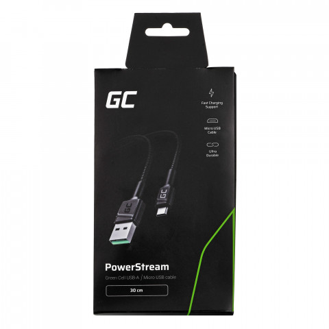 GREEN CELL KABEL KABGC23 USB - MICRO USB 0,3M - Galeria zdjęcie 4