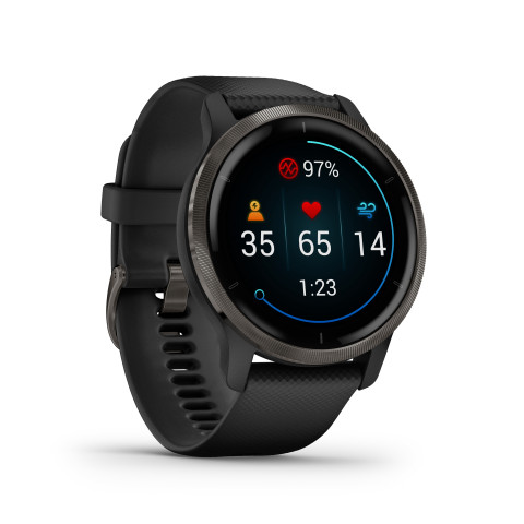 Zegarek Garmin Venu 2 (45 mm) Slate Stainless Steel Bezel / Black Case / Silicone Band - Galeria zdjęcie 52
