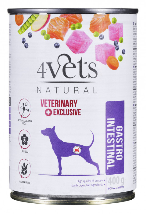 4VETS Natural Gastro Intestinal Dog - mokra karma dla psa - 400 g - Galeria zdjęcie 2