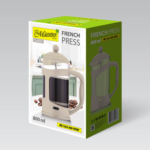 Prasa francuska MAESTRO 800ml MR-1665-800-IVORY - Galeria zdjęcie 6