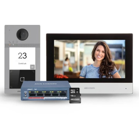 ZESTAW WIDEODOMOFONOWY HIKVISION DS-KIS604-S - Galeria zdjęcie 1