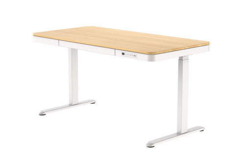 Biurko ACTIVEJET z elektryczną regulacją wysokości 140x70 ET119W-C biały/dąb - Galeria zdjęcie 6