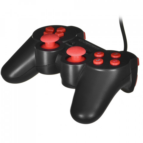 Esperanza gamepad pc usb czarno/czerwony warrior egg102r - Galeria zdjęcie 3