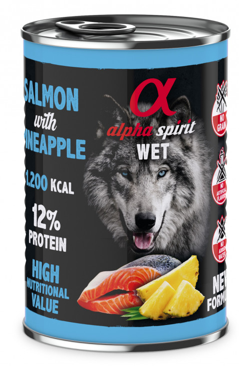 ALPHA SPIRIT WET Łosoś z Ananasem - mokra karma dla psa - 400g - Galeria zdjęcie 1
