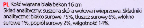 MACED Kość wiązana biała bekon 16 cm - przysmak dla psa - 1 szt. - Galeria zdjęcie 3