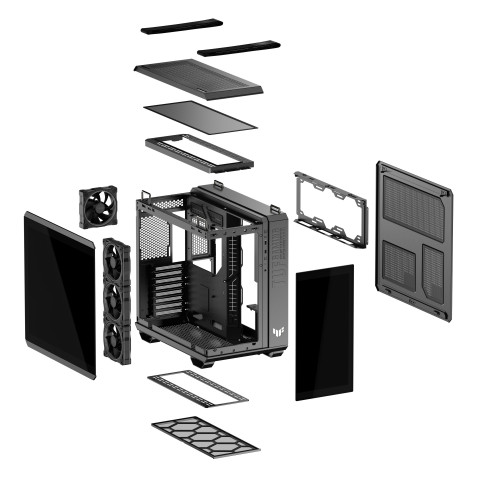 Obudowa Asus TUF GAMING GT502 HORIZON TG ARGB BLACK - Galeria zdjęcie 20