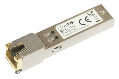 Wkładka SFP+ Mikrotik S+RJ10 10M, 100M, 1G, 2.5G, 5G, 10G RJ45 up to 30m @10Gbps - Galeria zdjęcie 1