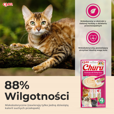 INABA Churu Tuńczyk z krewetkami - przysmak dla kota - 4x14 g - Galeria zdjęcie 4