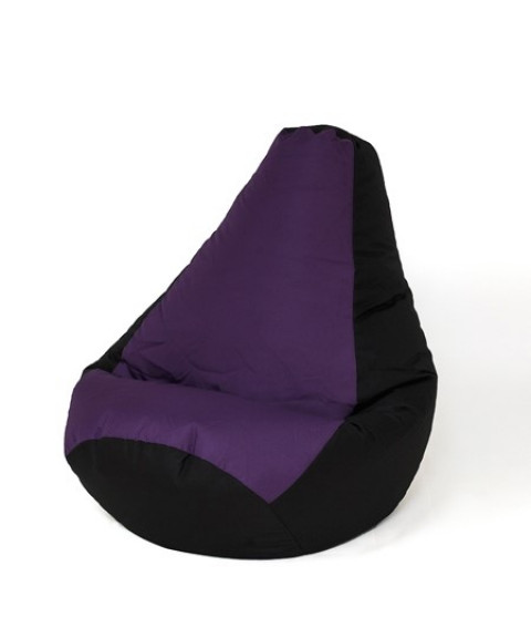 Pufa worek sako GRUSZA czarny-fiolet XXL 140x100 - Galeria zdjęcie 1