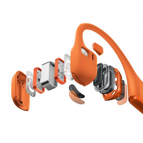 Słuchawki bezprzewodowe kostne Shokz Openrun Pro 2 USB-C pomarańczowe - Galeria zdjęcie 4