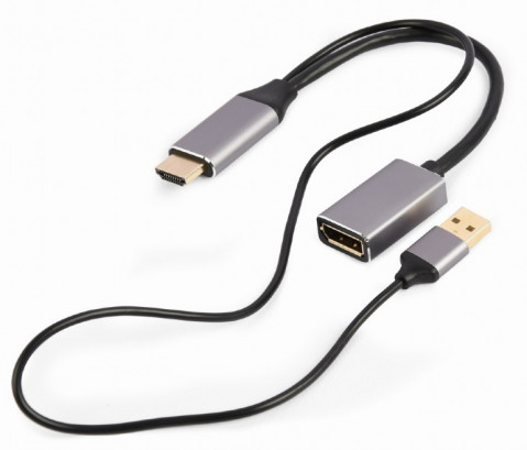 GEMBIRD AKTYWNY ADAPTER 4K HDMI NA DISPLAYPORT CZA - Galeria zdjęcie 1