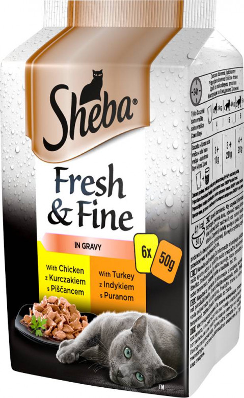 SHEBA Mini drobiowe dania w sosie 6x50g - Galeria zdjęcie 1