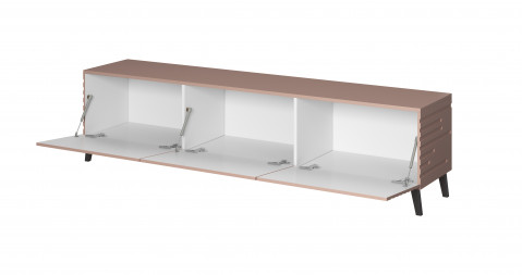 Szafka RTV NOVA 186x40x48 róż mat - Galeria zdjęcie 2