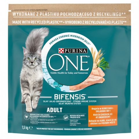PURINA One Bifensis Adult Kurczak - sucha karma dla kota - 1,5 kg - Galeria zdjęcie 1