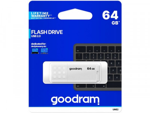 GOODRAM FLASHDRIVE 64GB UME2 USB 2.0 WHITE - Galeria zdjęcie 5
