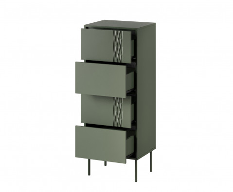 Komoda 4S TRESSE 50x40x125 zieleń mat - Galeria zdjęcie 2