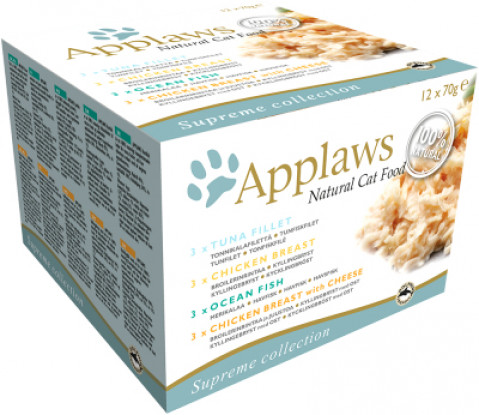 APPLAWS CAT Supreme Selection - mokra karma dla kotów - MIX smaków 12x70g - Galeria zdjęcie 1