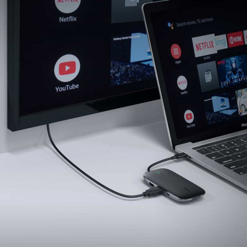 AUKEY HUB USB C CB-C71 8W1 RJ45 HDMI 4K PD 100W - Galeria zdjęcie 3