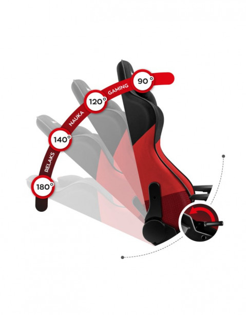 Fotel gamingowy Huzaro Force 6.2 Red Mesh - Galeria zdjęcie 16