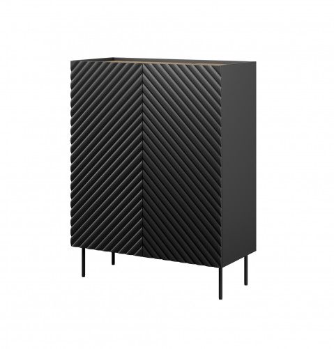Regał 2D2SZ ONDA 98x45x127 czarny - Galeria zdjęcie 1