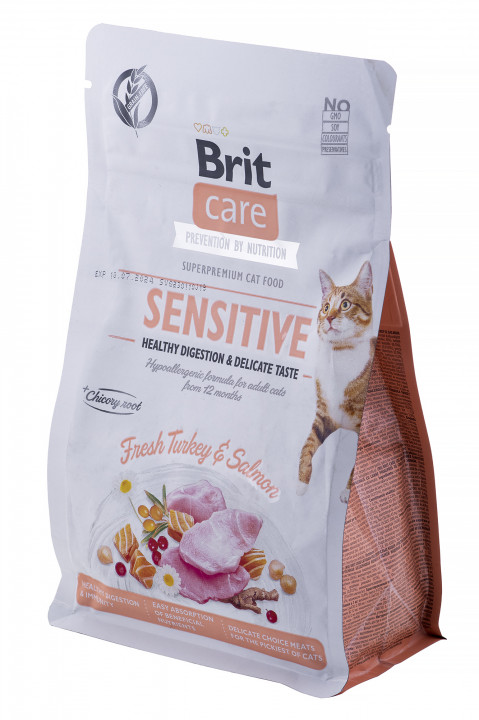 BRIT Care Grain-Free Sensitive Turkey&Salmon - sucha karma dla kota - 400 g - Galeria zdjęcie 1