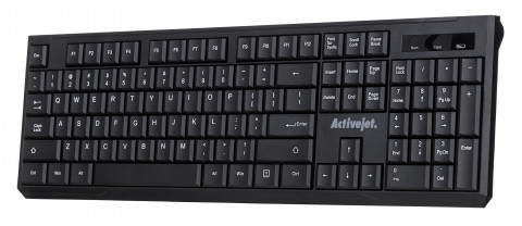 Activejet K-3911W Klawiatura bezprzewodowa, zasilanie baterią 1x 1,5V AAA, czarna - Galeria zdjęcie 2