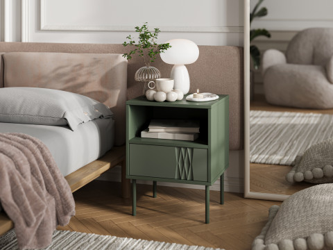 Szafka nocna 2szt TRESSE 44x40x53 zieleń mat - Galeria zdjęcie 3