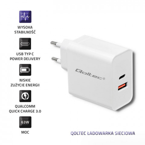 QOLTEC ŁADOWARKA SIECIOWA 63W | 5-20V | 1.5-3A - Galeria zdjęcie 5