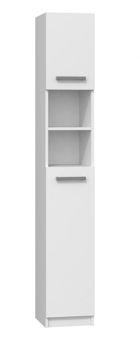 SZAFKA ŁAZIENKOWA MARBELA 32CM REGAŁ SŁUPEK BIAŁY - Galeria zdjęcie 1