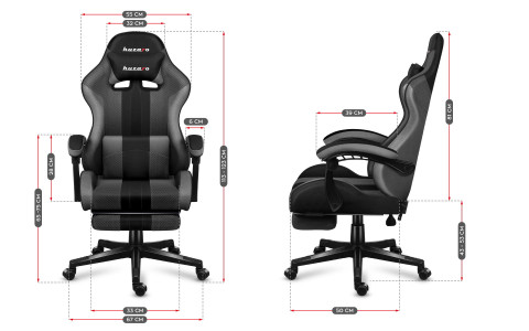 Fotel gamingowy Huzaro Force 4.7 Grey Mesh - Galeria zdjęcie 13