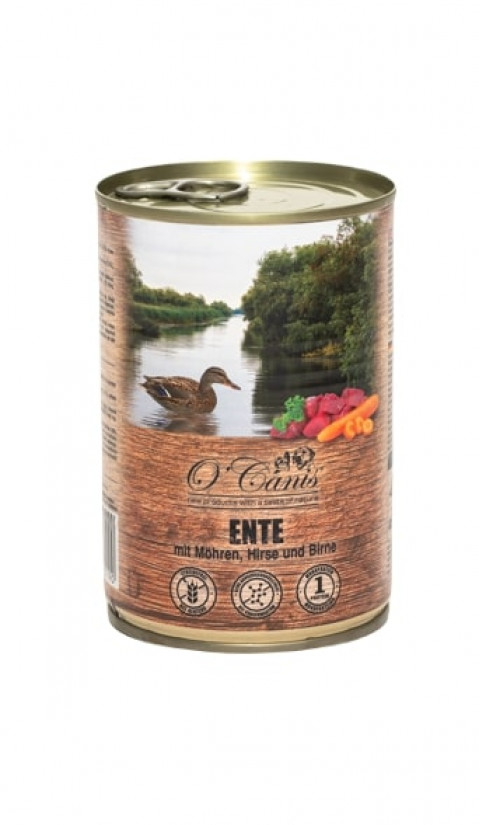 O'CANIS Kaczka, proso, marchew - mokra karma dla psa - 400 g - Galeria zdjęcie 1