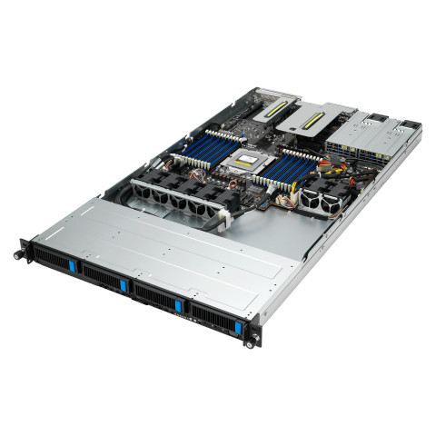 Platforma Asus Rack (1U) RS500A-E12-RS4U AMD Epyc 9004 (4x Nvme, 2xM.2, 2xGPU, 2x1Gbe, IPMI, 1+1 800W) - Galeria zdjęcie 4