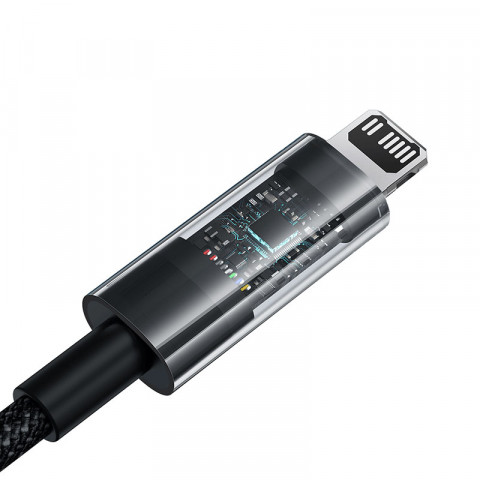 Kabel Baseus Gem USB C-IP 20W 1m (czarny) - Galeria zdjęcie 3