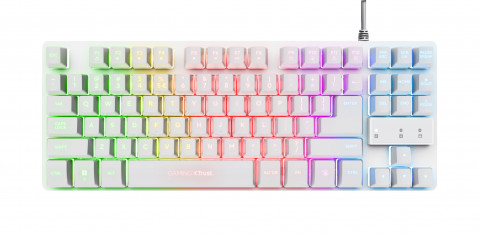 Klawiatura gamingowa TRUST GXT833W THADO TKL US White (24737) - Galeria zdjęcie 2