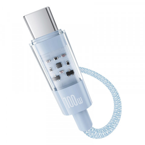 Kabel Baseus Gem USB-USB C 100W 1m (niebieski) - Galeria zdjęcie 2