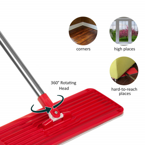 GREENBLUE MOP PŁASKI Z WIADREM I WYCISKACZEM GB870 - Galeria zdjęcie 8