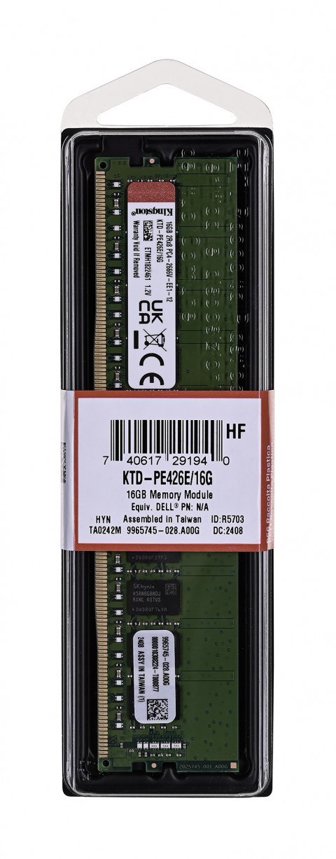 Pamięć Kingston dedykowana do Dell 16GB DDR4-2666Mhz ECC Module - Galeria zdjęcie 3