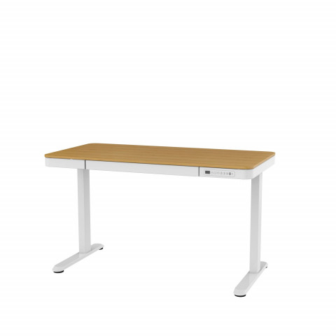 Biurko ACTIVEJET z elektryczną regulacją wysokości 140x70 ET119W-C biały/dąb - Galeria zdjęcie 21