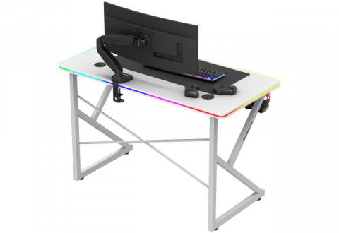 Biurko gamingowe Huzaro Hero 1.7 RGB White - Galeria zdjęcie 4