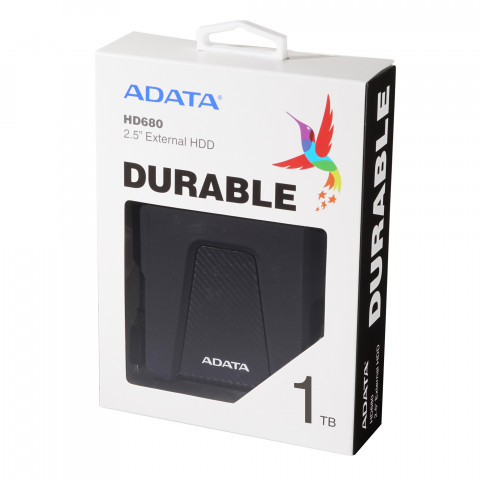 Dysk zewnętrzny HDD ADATA HD680 AHD680-1TU31-CBK (1TB; 2.5"; USB 3.2; czarny) - Galeria zdjęcie 2