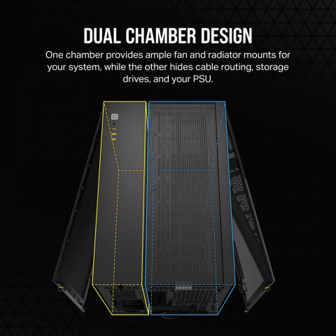 2500X Tempered Glass mATX Mid-Tower, Black - Galeria zdjęcie 3