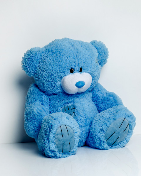 Miś TEDDY 60cm niebieski - Galeria zdjęcie 2