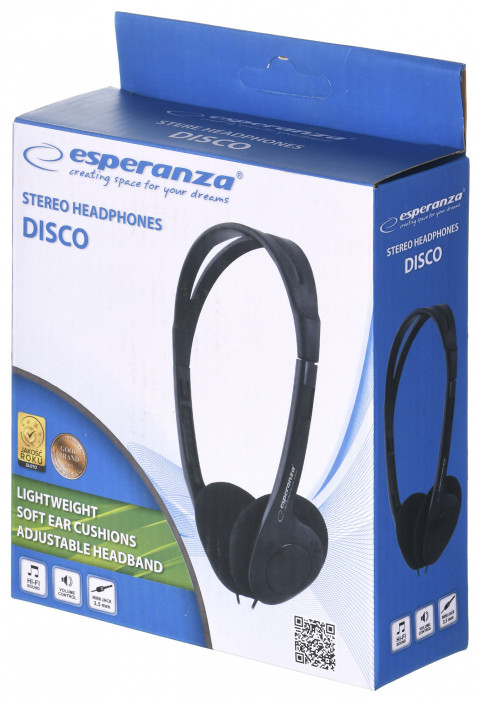 Słuchawki esperanza audio reg.głoś. eh119 disco /czarne eh119 - Galeria zdjęcie 7