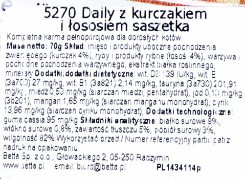 ALMO NATURE Daily Menu Kurczak z łososiem - saszetka 70 g - Galeria zdjęcie 2