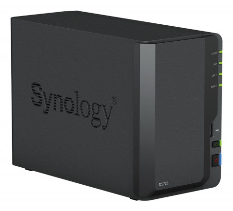 NAS Synology DS223; Tower; 2x (3.5" SATA HDD)/2.5" HDD SSD); Realtek RTD1619B;,2GB DDR4, 1x 1GbE RJ-45 - Galeria zdjęcie 7