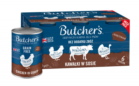 BUTCHER'S Original Mega pack mix z warzywami w sosie - mokra karma dla psa - 12x400g (2x(6x400g)) - Galeria zdjęcie 2
