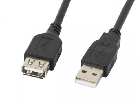 Lanberg przedłużacz usb 2.0 am-af 70cm (czarny) ca-usbe-10cc-0007-bk - Galeria zdjęcie 1