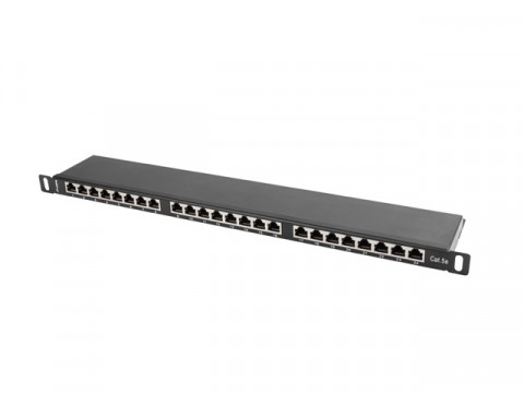 LANBERG PATCH PANEL 24 PORT 0.5U KAT.5E FTP CZARNY - Galeria zdjęcie 4