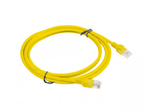 PATCHCORD KAT.5E UTP 2M ŻÓŁTY FLUKE PASSED LANBERG 10-PACK - Galeria zdjęcie 2