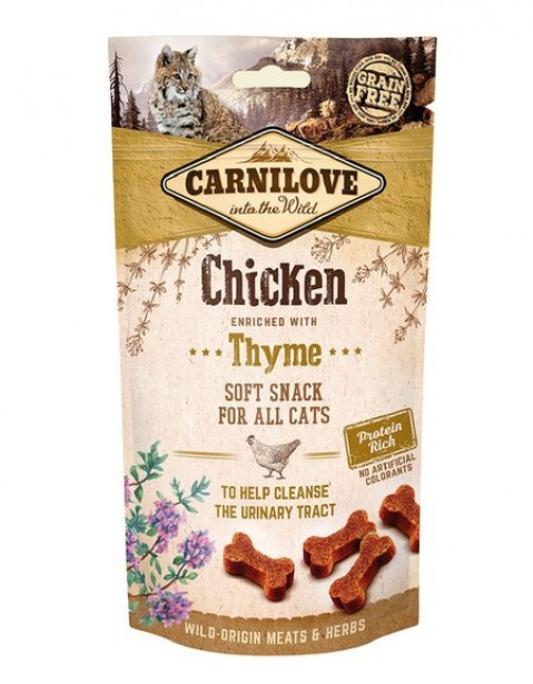 CARNILOVE Semi-Moist Snack Chicken & Thyme - przysmak z kurczakiem i tymiankiem dla kota - 50 g - Galeria zdjęcie 1